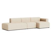 Canapé Mags 3 places Combination 4 Low Armrest avec accoudoir à droite Hay Tissu Bolgheri LGG60 - 5710441370475