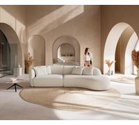 Canapé Mairi 330x160 cm Bouclé Crème-Blanc