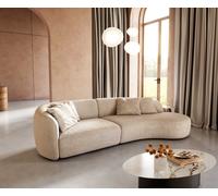 Canapé Mairi 330x160 cm Velours côtelé Beige