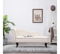 Canapé méridienne Chesterfield argent similicuir capitonné NEUF vidaXL