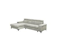 MARCEAU - Canapé Méridienne Gauche 3 Places Convertible Tissu Beige - Altobuy Beige