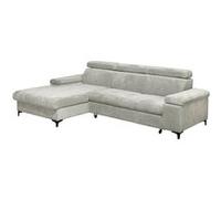 MARCEAU - Canapé Méridienne Gauche 3 Places Convertible Tissu Beige - Altobuy Beige