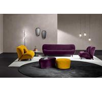 Canapé moderne 3+2 places + fauteuil + 2x poufs Tissu Design Canapé Set Meubles Style