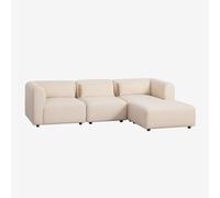 Canapé modulable 3 pièces Fogler avec pouf