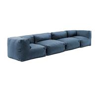Canapé modulable 4 places bleu pacific Mixi, Oviala