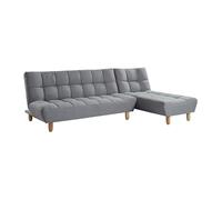 Canapé modulable convertible en tissu gris ESTEBAN