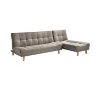 Canapé modulable convertible en tissu taupe ESTEBAN