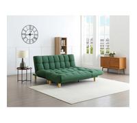 Canapé modulable convertible en tissu vert ESTEBAN