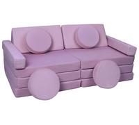 Velinda Canapé modulable Enfant, Blocs de Mousse avec Volant - Violet Clair | Velinda - ref. 5903163142981 - 5903163142981 - Violet - Materiaux mixtes