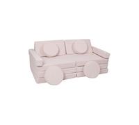 Velinda Canapé Sofa modulaire Multifonctionnel Blocs en Mousse Voiture avec Volant (Couleur: Rose Clair)