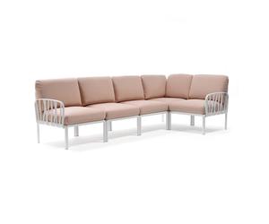 Canapé modulable NARDI Komodo 5 - Blanc / Rose