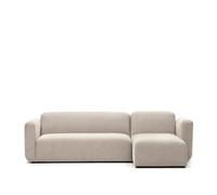 Canapé modulable Neom 3 places méridienne droite/gauche beige 263 cm FSC Mix Credit