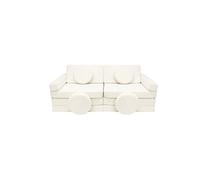Velinda Canapé bouclé, Sofa modulaire Multifonctionnel Blocs en Mousse Voiture avec Volant (Couleur: crème)