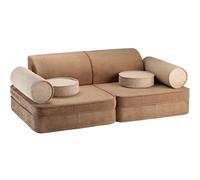 Canapé modulable Settee Toffee velours côtelé