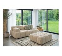 Canapé modulable SOLIA beige- pouf en option