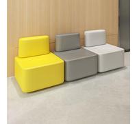 Canapé modulaire asymétrique - Assise flexible avec dossier - Design ergonomique pour bibliothèque, hall, salle de classe, jardin d'enfants - Pas de montage nécessaire