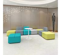 Canapé modulaire asymétrique - Assise flexible avec dossier - Design ergonomique pour bibliothèque, hall, salle de classe, jardin d'enfants - Pas de montage nécessaire