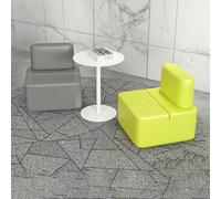 Canapé modulaire asymétrique - Assise flexible avec dossier - Design ergonomique pour bibliothèque, hall, salle de classe, jardin d'enfants - Pas de montage nécessaire