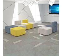 Canapé modulaire asymétrique - Assise flexible avec dossier - Design ergonomique pour bibliothèque, hall, salle de classe, jardin d'enfants - Pas de montage nécessaire