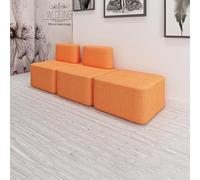 Canapé modulaire asymétrique - Assise flexible avec dossier - Design ergonomique pour bibliothèque, hall, salle de classe, jardin d'enfants - Pas de montage nécessaire