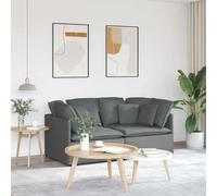 Vidaxl Canapé Modulaire Avec Coussins En Tissu Gris Foncé Gris
