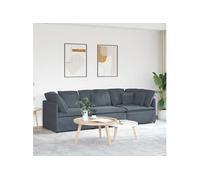 vidaXL Canapé modulaire sectionnel Coussins en velours Gris foncé G