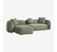 Canapé modulaire avec méridienne gauche en 2 pièces en chenille Coco