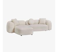 Canapé modulaire avec méridienne gauche en 2 pièces en chenille Coco