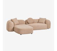Canapé modulaire avec méridienne gauche en 2 pièces en chenille Coco