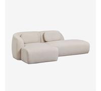 Canapé modulaire avec méridienne gauche en 2 pièces et divan droit en chenille Coquette
