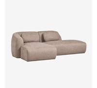 Canapé modulaire avec méridienne gauche en 2 pièces et divan droit en chenille Coquette