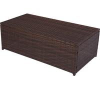 Canapé modulaire en poly rotin alu RomV 37x111x58cm ~ brun, table basse, plateau PE