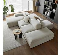 Canapé Modulaire Et Surdimensionné, Canapés Modulaires en Tissu avec Combinaison Libre, Canapés Rembourrés sans Accoudoirs À Assise Profonde,pour Le Salon du Bureau Ou De La Maison 230 * 325cm