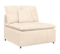 Canapé modulaire module central avec coussin crème 100 cm tissu velours côtelé cadre en métal élément d'assise polyvalent pour salon salon combinaison flexible et coin rembourré confortable