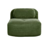 Canapé modulaire sans accoudoirs - Velours côtelé vert - 90x103x75 cm - Poids 16.5 kg - Modèle Hamlet - Design modulaire