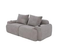 Canapé Modular Coin 2 Places Corduroy Gris Clair 200.00x99.00x80.00 cm