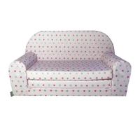 Canapé mousse lit enfant - FORTISLINE - Etoile Rose - Tissu microfibre - Convertible