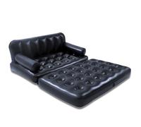 Canapé Multi 5 en 1 - C® TD® - Noir - 2 places - Dimensions 188x152x64 cm - Pompe électrique