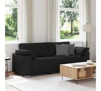 vidaXL Canapé Noir Métal 219 x 77 x 82 cm Canapé d'extérieur