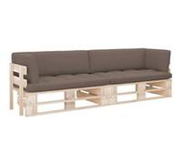 Vidaxl Canap¿¿ Palette 2 Places Avec Coussins Bois De Pin Impr¿¿Gn¿¿