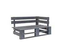 Vidaxl Canapé Palette 2 Places Avec Coussins Pin Imprégné De Gris Gris