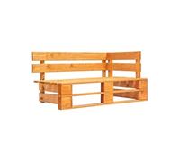 Vidaxl Canap¿¿ Palette 2 Places Et Coussins Pin Impr¿¿Gn¿¿ De Marron Miel Marron
