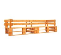 Canapé palette à 2 places de jardin 220 x 66 x 55 cm bois marron