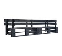 Canapé palette à 2 places de jardin 220 x 66 x 55 cm bois marron