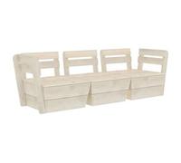 Canapé palette à 3 places de jardin bois d'épicéa imprégné 02_0013288