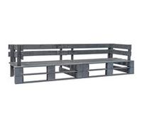 vidaXL Canapé palette 2 places de jardin extérieur Bois – Gris