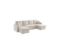 Canapé panoramique convertible 4 places tissu bouclette. Urban. L 281 x P 142 x H 86cm