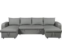 Canapé panoramique convertible en tissu "Victor" - 4 places - Gris