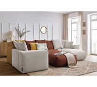Canapé panoramique fixe modulable VOLTAIRE avec 1 méridienne, 1 angle, 2 chauffeuses et 1 pouf multicolore angle droit BOBOCHIC 6 places Angle droit Multicolore