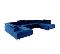 Canapé panoramique Petits-meubles - Wilson - 335 x 201 x 72cm - Bleu marine